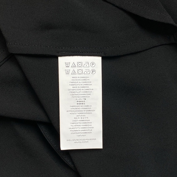 Michael Kors Dress Kate Midi Button Down Long Sleeve Petite Large Black Belted - Picture 6 of 11